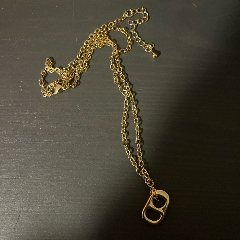 Gold Soda Pop Tab Necklace